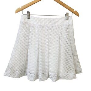 Banana Republic White Mesh Net Mini Skirt Pleated Tennis Cute Coquette Summer 2
